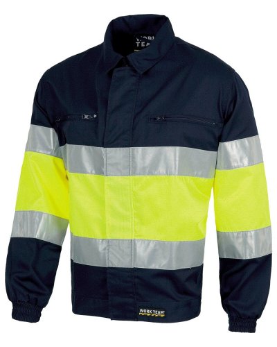 Giacca bicolore certificata alta visibilità NAVY / YELLOW