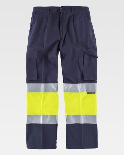 Pantalone bicolore fondo dritto