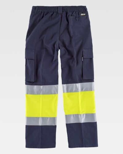 Pantalone bicolore fondo dritto