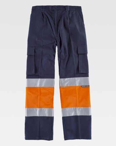 Pantalone bicolore fondo dritto