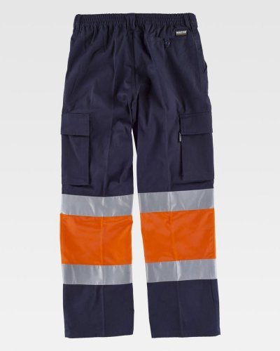 Pantalone bicolore fondo dritto