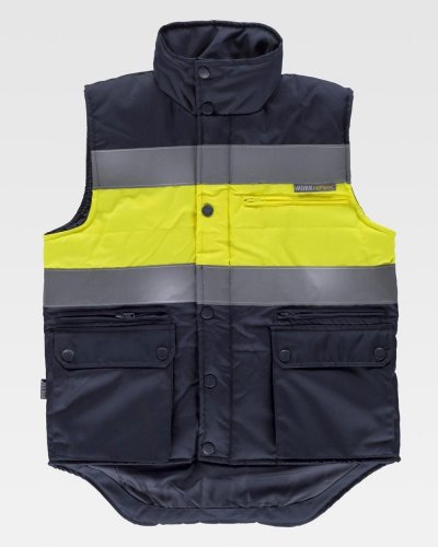 Gilet imbottito bicolore alta visibilità
