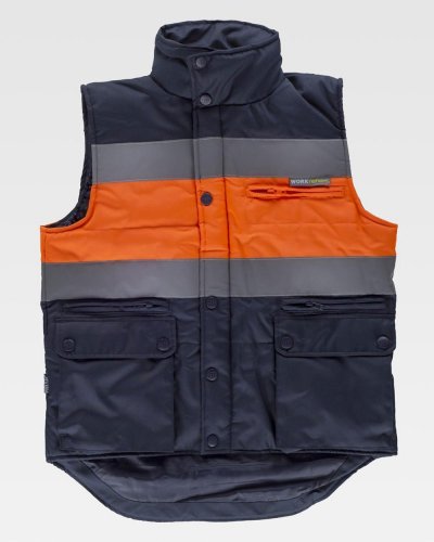 Gilet imbottito bicolore alta visibilità