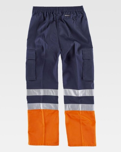 Pantalone bicolore multitasche alta visibilità