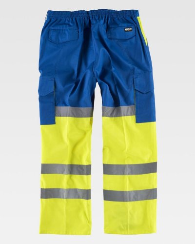 Pantalone bicolore certificato alta visibilità fondo dritto