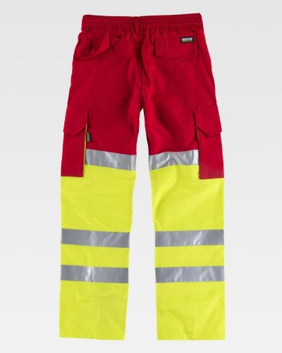 Pantalone bicolore certificato alta visibilità fondo dritto