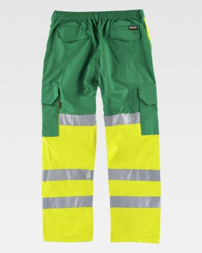 Pantalone bicolore certificato alta visibilità fondo dritto