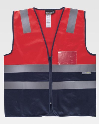 Gilet imbottito certificato alta visibilità cerniera nascosta