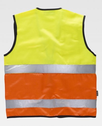 Gilet certificato alta visibilità con cerniera in nylon