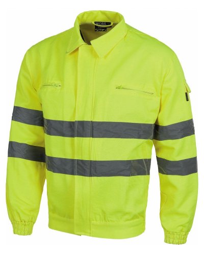 Giacca alta visibilità con cerniera nascosta YELLOW