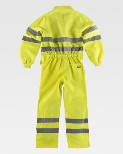 Tuta certificata alta visibilità con patta in velcro