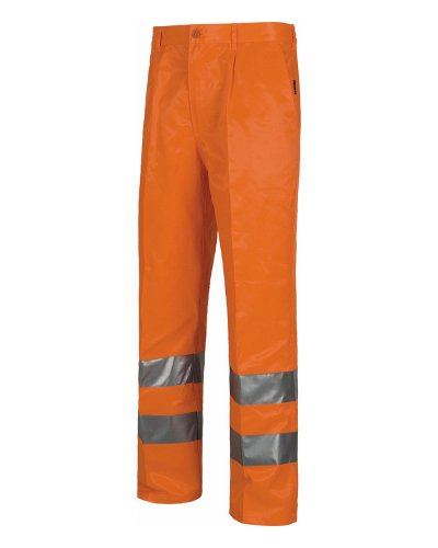 Pantaloni alta visibilità con bande rifrangente ORANGE