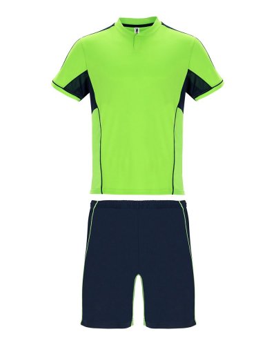 Completo sportivo Boca Verde Fluo / Blu Navy