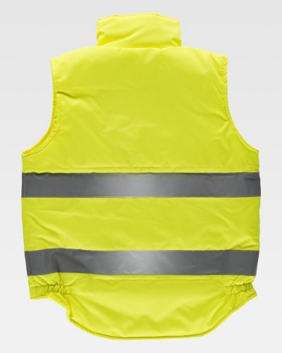 Gilet imbottito fluo certificato alta visibilità