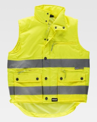 Gilet imbottito fluo certificato alta visibilità
