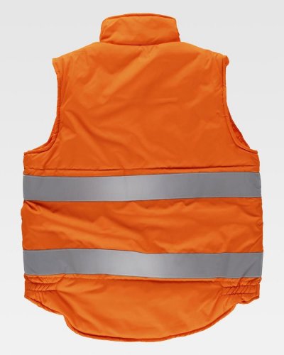 Gilet imbottito fluo certificato alta visibilità