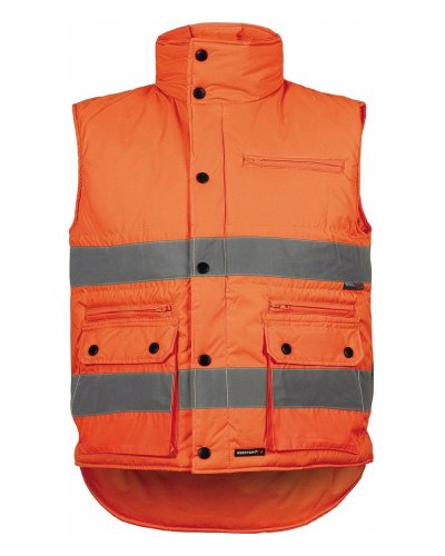 Gilet imbottito fluo certificato alta visibilità ORANGE