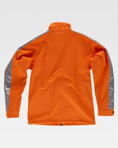 Giacca Workshell catarifrangente con cerniera in nylon
