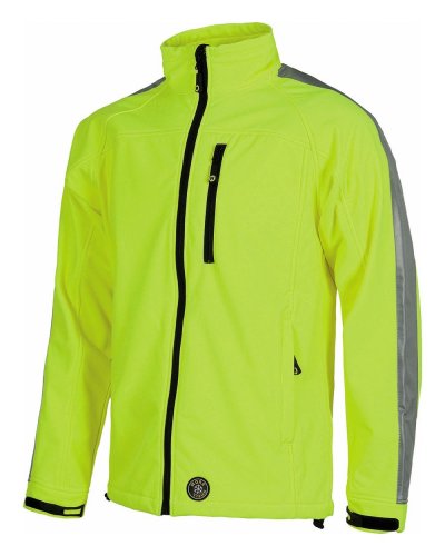 Giacca Workshell catarifrangente con cerniera in nylon YELLOW