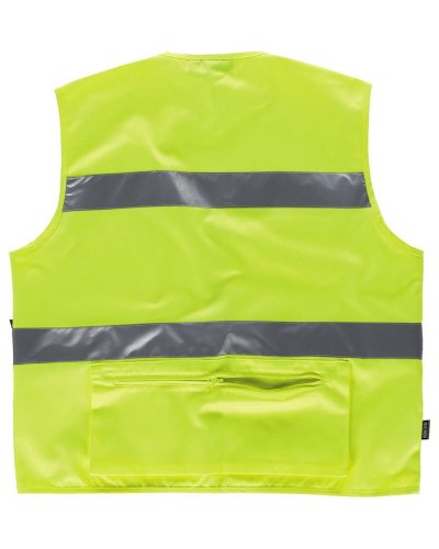 Gilet multitasche alta visibilità con bande riflettenti