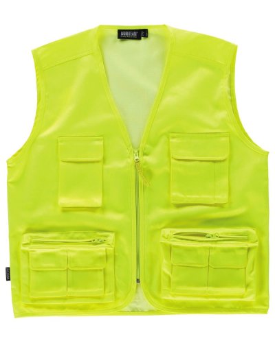 Gilet estivo multitasche alta visibilità YELLOW FLUO