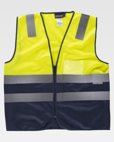 Gilet imbottito con bande rifrangenti