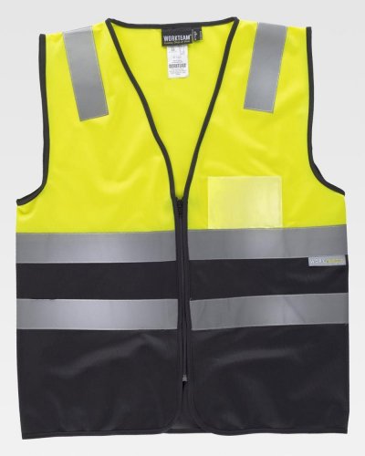 Gilet imbottito con bande rifrangenti