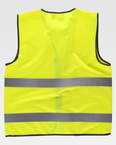 Gilet chiusura con cerniera e bande alta visibilità