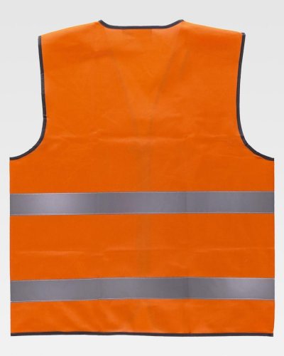 Gilet chiusura con cerniera e bande alta visibilità