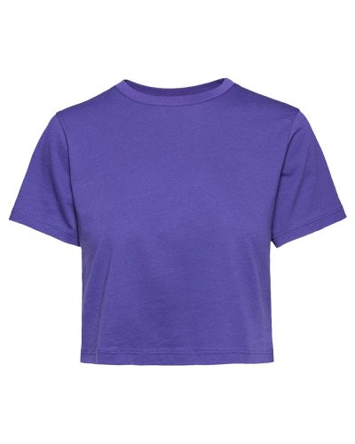 Maglia corta donna girocollo manica corta Viola