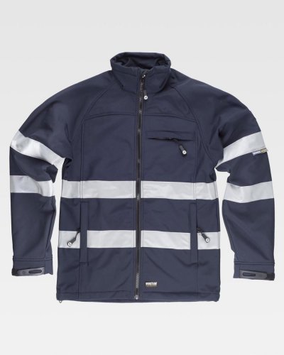 Giacca Workshell chiusura con cerniera NAVY