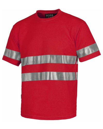 Maglietta con striscie riflettenti su petto RED