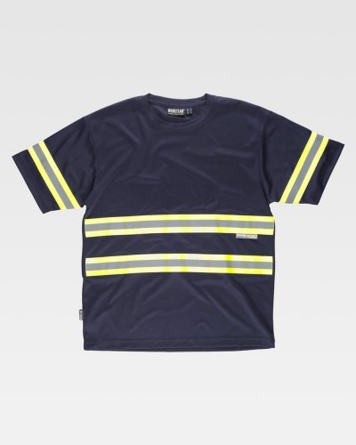 T-shirt manica corta bande rifrangenti