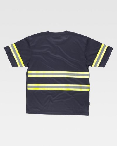 T-shirt manica corta bande rifrangenti