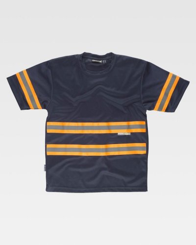 T-shirt manica corta bande rifrangenti