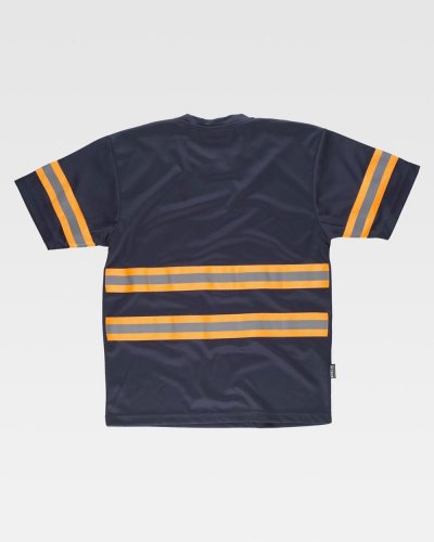 T-shirt manica corta bande rifrangenti