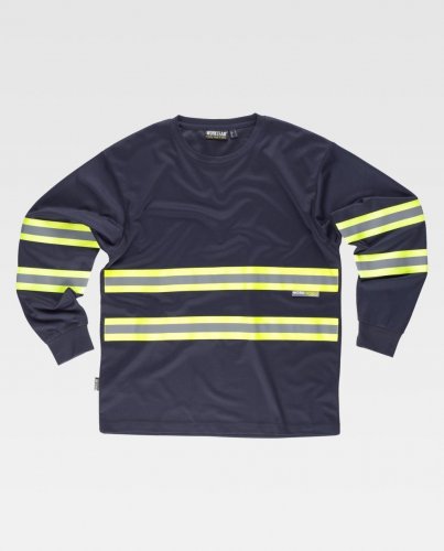 T-shirt manica lunga bande rifrangenti