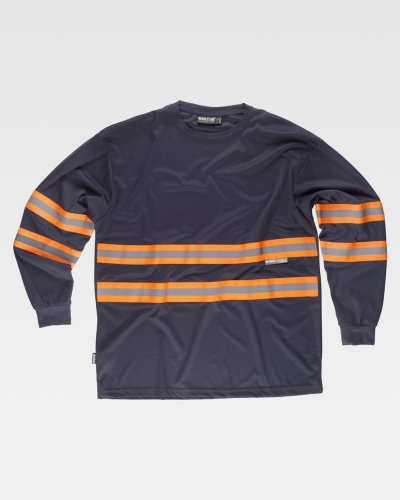 T-shirt manica lunga bande rifrangenti
