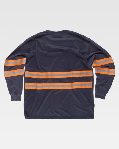 T-shirt manica lunga bande rifrangenti