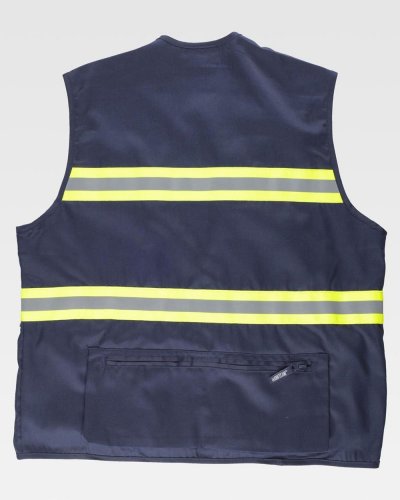 Gilet estivo con bande riflettente-fluorescente