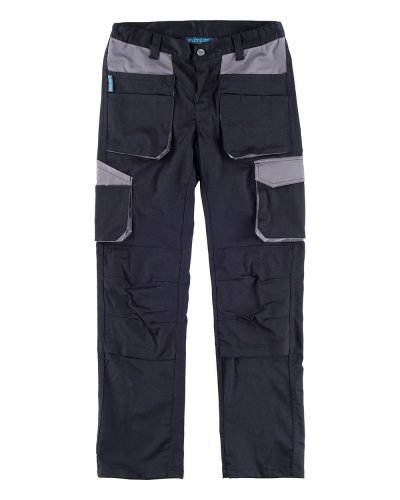 Pantalone multitasche in tessuto elasticizzato