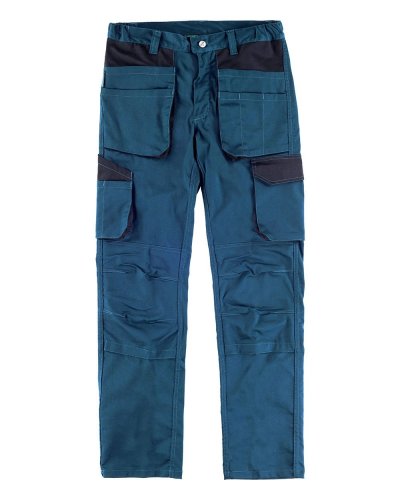 Pantalone multitasche in tessuto elasticizzato