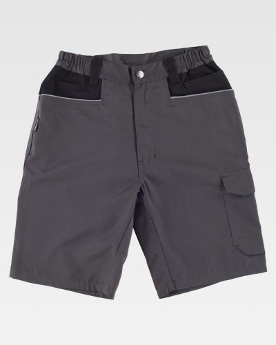 Bermuda con bottone metallico e cerniera DARK GREY / BLACK