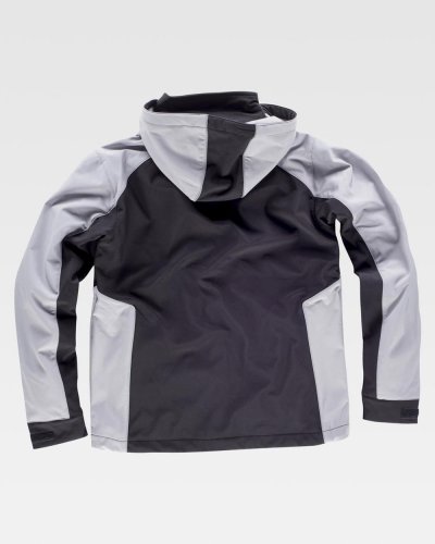 Giacca Workshell con zip in nylon e protezione per il collo