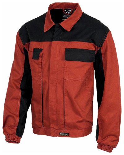 Giacca con cerniera in nylon nascosta Rosso / Nero