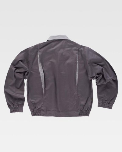 Giacca bicolore con cerniera in nylon nascosta