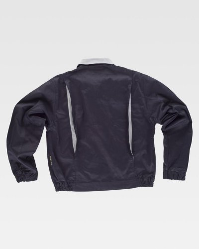 Giacca bicolore con cerniera in nylon nascosta