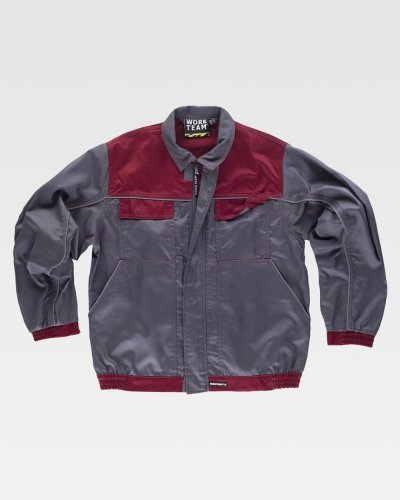 Giacca con cerniera in nylon e bordi riflettenti