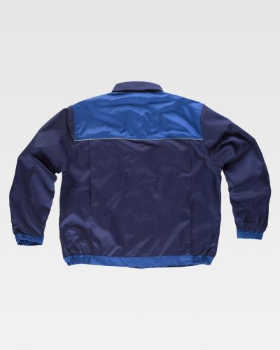 Giacca con cerniera in nylon e bordi riflettenti