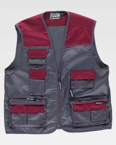 Gilet imbottito combinato con collo alto